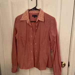 J. McLaughlin button down gingham shirt